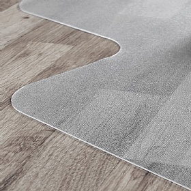 Cleartex Advantagemat Rectangular PVC Lip Chair Mat with Lip for Hard Floors - Office Accessories