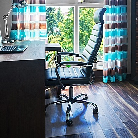 Cleartex Ultimat Polycarbonate Rectangular Chair Mat for Hard Floors