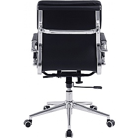 Aura Contemporary Medium Back Bonded Leather Executive Office Chairs - Office Chairs