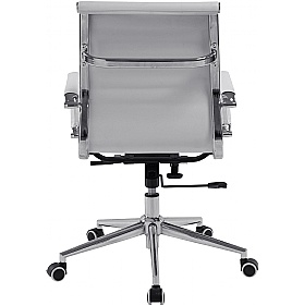 Aura Contemporary Medium Back Bonded Leather Executive Office Chairs - Office Chairs
