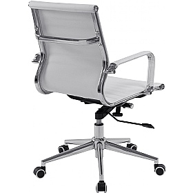 Aura Contemporary Medium Back Bonded Leather Executive Office Chairs - Office Chairs