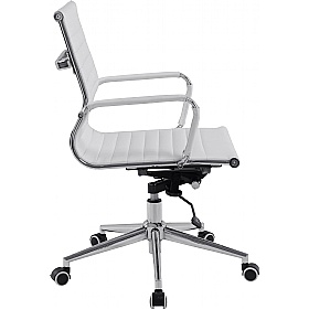 Aura Contemporary Medium Back Bonded Leather Executive Office Chairs - Office Chairs