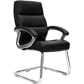 Greenwich High Back Leather Effect Executive Visitor Chairs