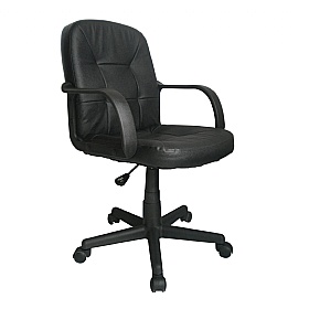 Delph Medium Back Leather Faced Executive Office Chair
