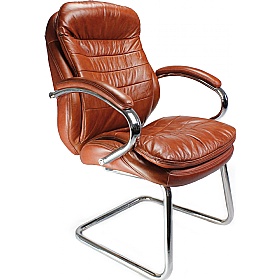 Santiago High Back Italian Leather Faced Synchrono