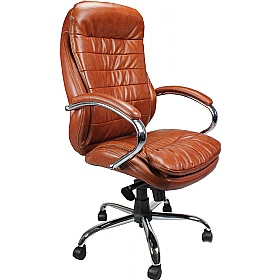 Santiago High Back Italian Leather Faced Synchrono