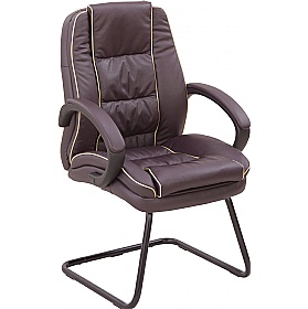 Truro High Back Leather Faced Executive Visitor Ch