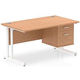 Impulse Contract Rectangular Desk With Single Fixe
