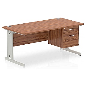 Syndicat Rectangular Office Desk With Single Fixed