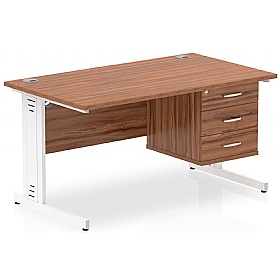 Syndicat Rectangular Office Desk With Single Fixed