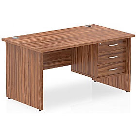 Impulse Panel End Rectangular Office Desk With Sin