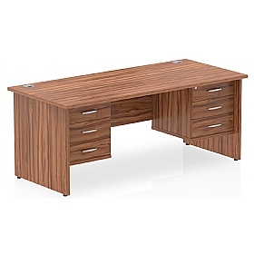 Impulse Panel End Rectangular Office Desk With Dou