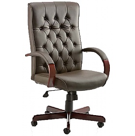 Chesterfield Traditional Leather Faced Executive