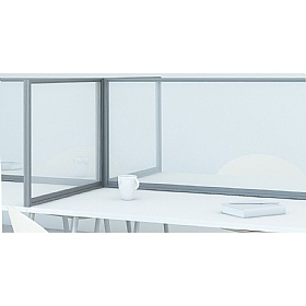Compass Acrylic Desk Mounted Partition Screens - Office Accessories