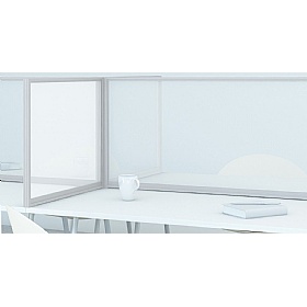 Compass Acrylic Desk Mounted Partition Screens - Office Accessories