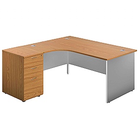 Panel Plus Ergonomic Radial Office Desks with Desk