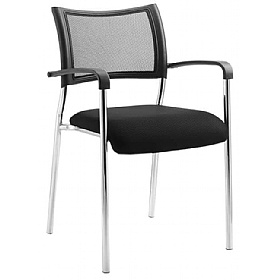 Brunswick Chrome Frame Mesh Back Conference Chair with Arms