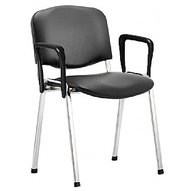 Iso Chrome Frame Vinyl Conference Chair With Arms