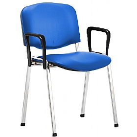 Iso Chrome Frame Vinyl Conference Chair With Arms