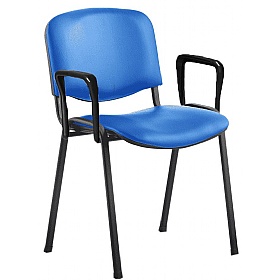 Iso Black Frame Vinyl Conference Chair With ArmsNe