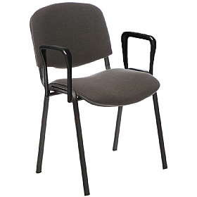 Iso Black Frame Conference Chair With Arms