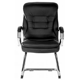 Goliath Light Leather Faced Visitor Chair - Office Chairs