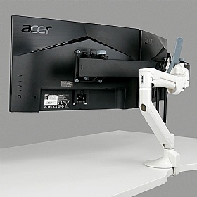 Levo Gas Lift Dual Monitor Arm - Office Accessories