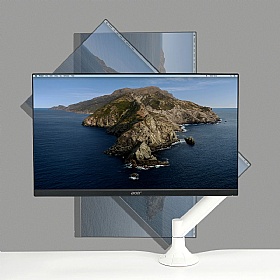 Levo Gas Lift Single Monitor Arm - Office Accessories