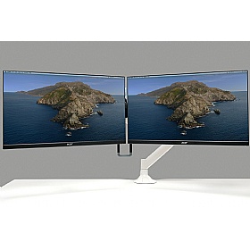 Levo Gas Lift Dual Monitor Arm - Office Accessories