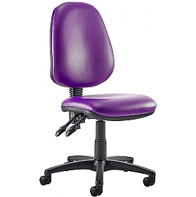 Kirby High Back Vinyl 2-Lever Operator Chair - Office Chairs