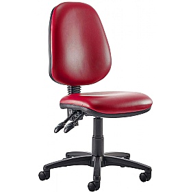 Kirby High Back Vinyl 2-Lever Operator Chair - Office Chairs