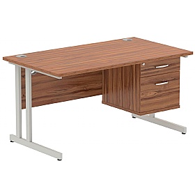 Impulse Contract Rectangular Desk With Single Fixe