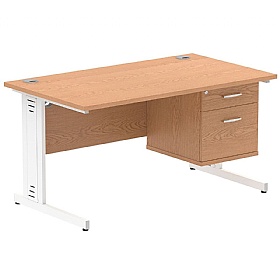 Syndicat Rectangular Office Desk With Single Fixed