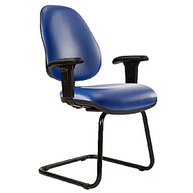 Kirby High Back Vinyl Visitor Chair