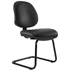 Kirby Medium Back Vinyl Visitor Chair