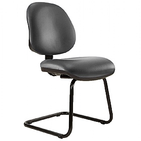 Kirby Medium Back Vinyl Visitor Chair