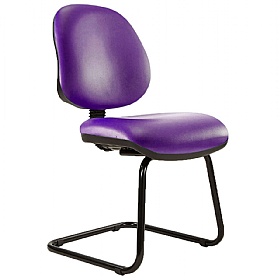 Kirby Medium Back Vinyl Visitor Chair