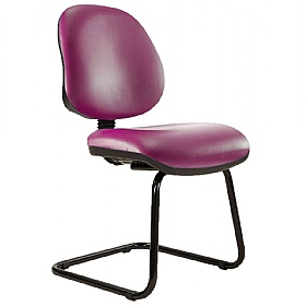 Kirby Medium Back Vinyl Visitor Chair