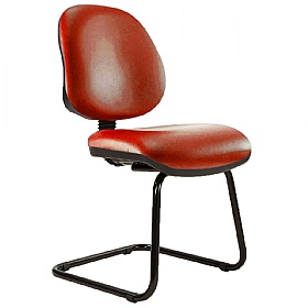 Kirby Medium Back Vinyl Visitor Chair
