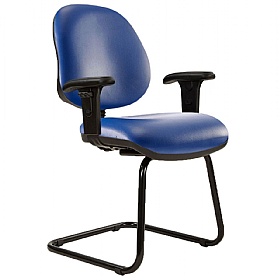 Kirby Medium Back Vinyl Visitor Chair