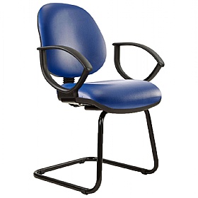 Kirby Medium Back Vinyl Visitor Chair