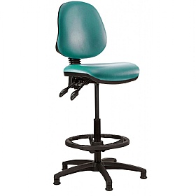 Kirby Medium Back Vinyl Draughtsman Chair