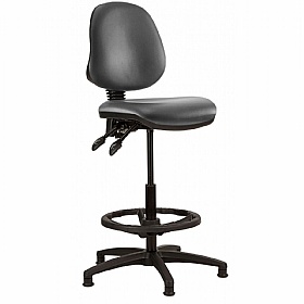 Kirby Medium Back Vinyl Draughtsman Chair