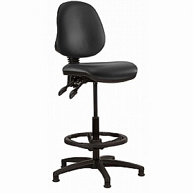 Kirby Medium Back Vinyl Draughtsman Chair