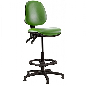 Kirby Medium Back Vinyl Draughtsman Chair