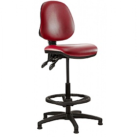Kirby Medium Back Vinyl Draughtsman Chair