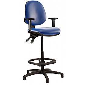 Kirby Medium Back Vinyl Draughtsman Chair