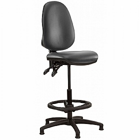 Kirby High Back Vinyl Draughtsman Chair