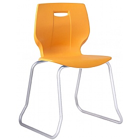 Geo Ergonomic Polypropylene Skid Classroom Chairs