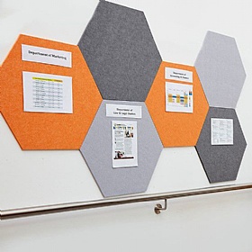 Bottle Boards Eco-Friendly Hexagonal Noticeboards - Display Equipment